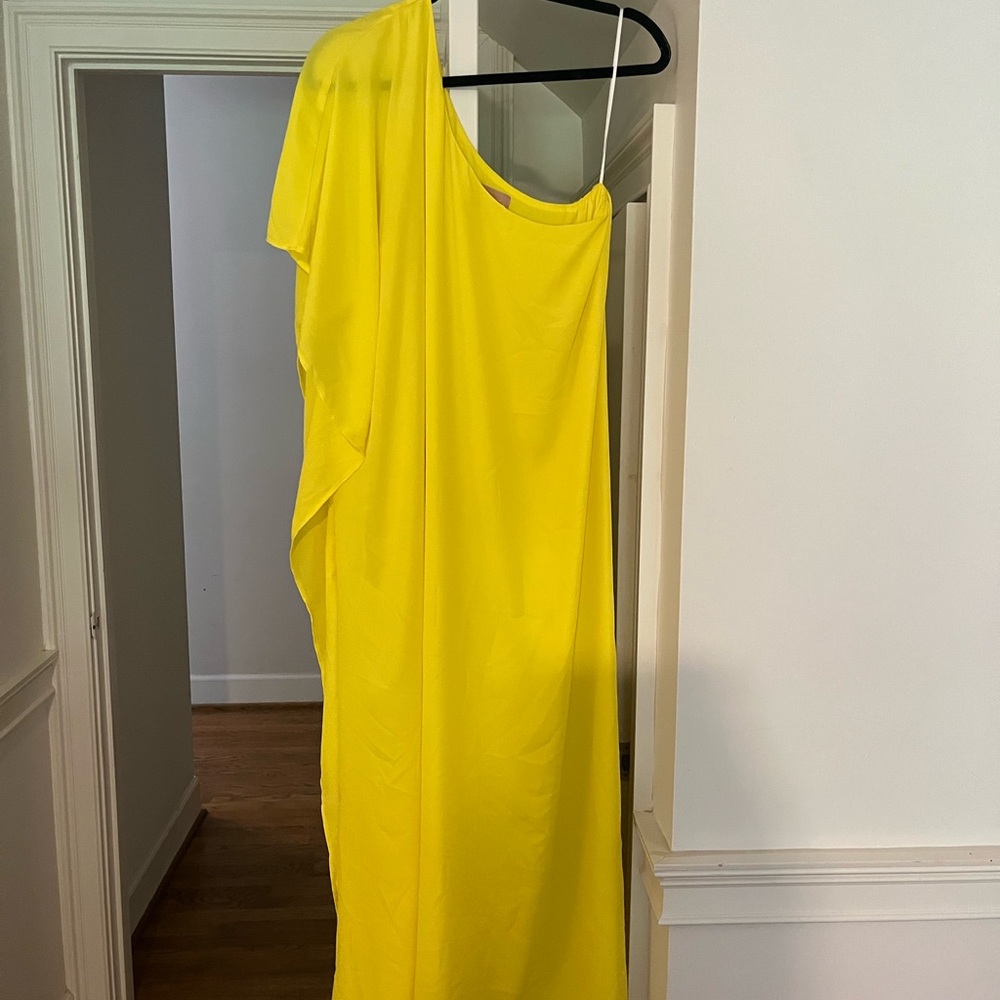 Show Me Your MuMu Elegant Yellow One-Shoulder Dress
